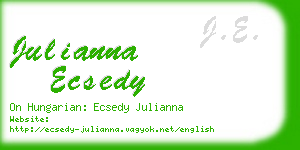 julianna ecsedy business card